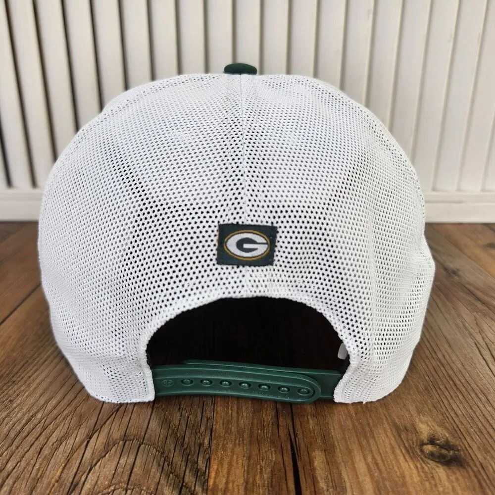 '47 Hitch Green Bay Packers Downburst Script Trucker Hat Green Snapback Rope Cap